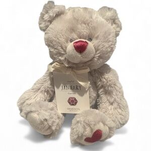 Demdaco January Birthstone Bear Mini Plushie-NWT